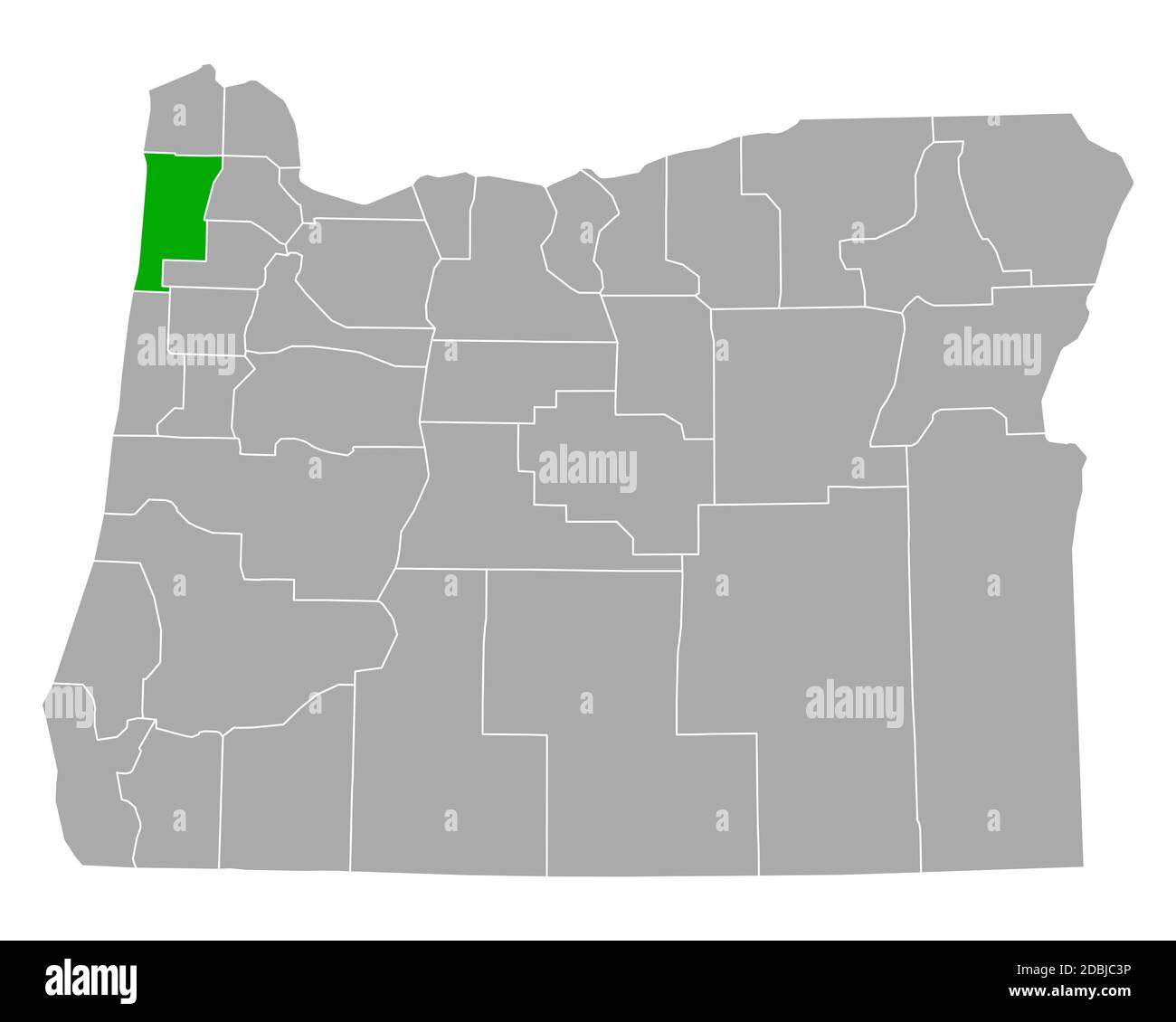 Map of Tillamook in Oregon Stock Photo Alamy