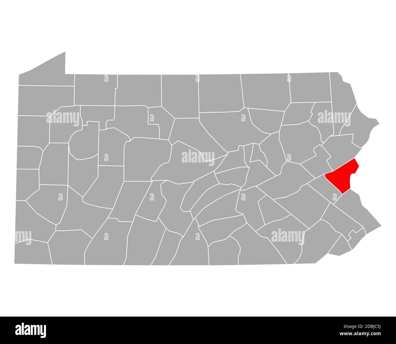 Map of Northampton in Pennsylvania Stock Photo Alamy