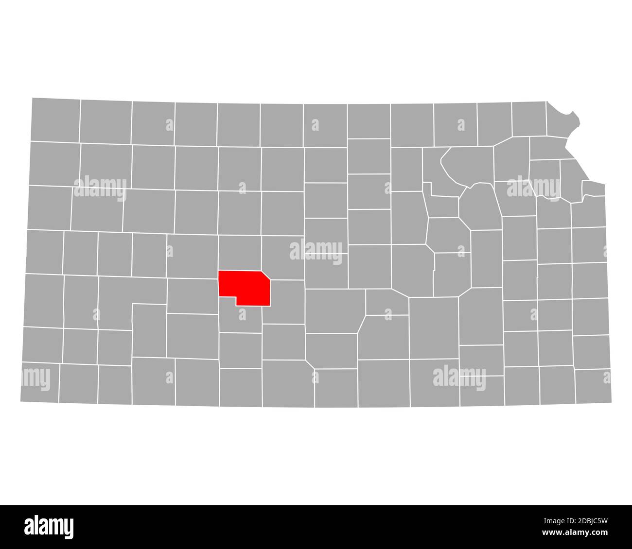 Map of Pawnee in Kansas Stock Photo Alamy