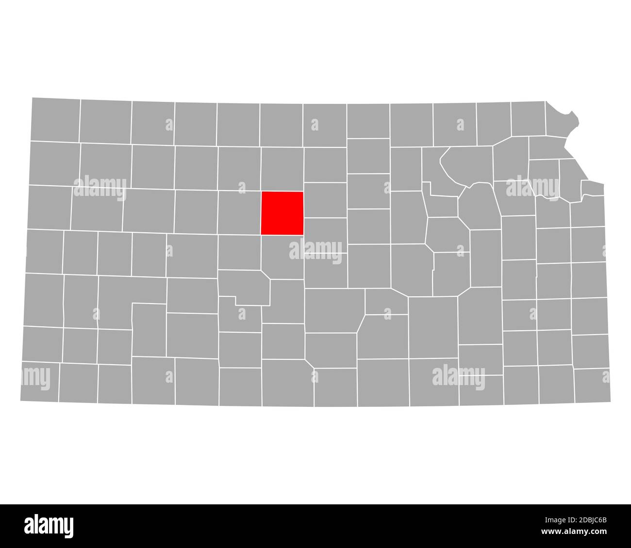 Map of Russell in Kansas Stock Photo Alamy