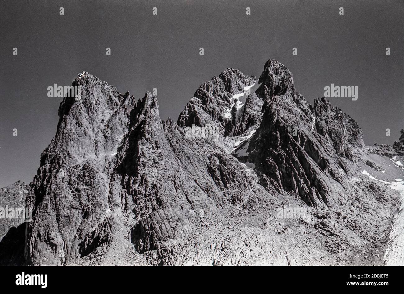 Kenya. This is the Southeast face Mount Kenya as it was in 1976/77 with ...