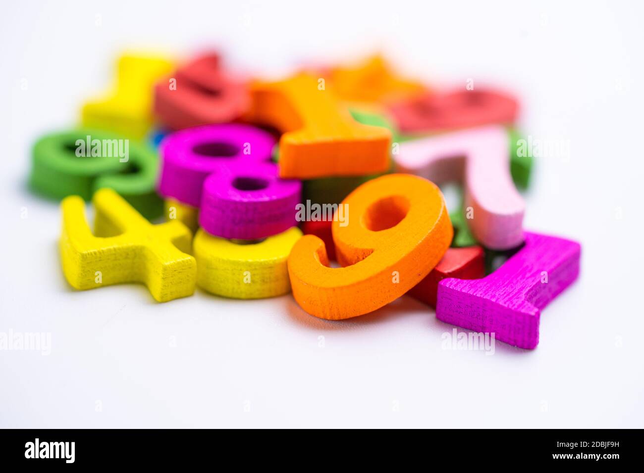 Coloured Math Number Math Number colorful on white background, Education study mathematics ...