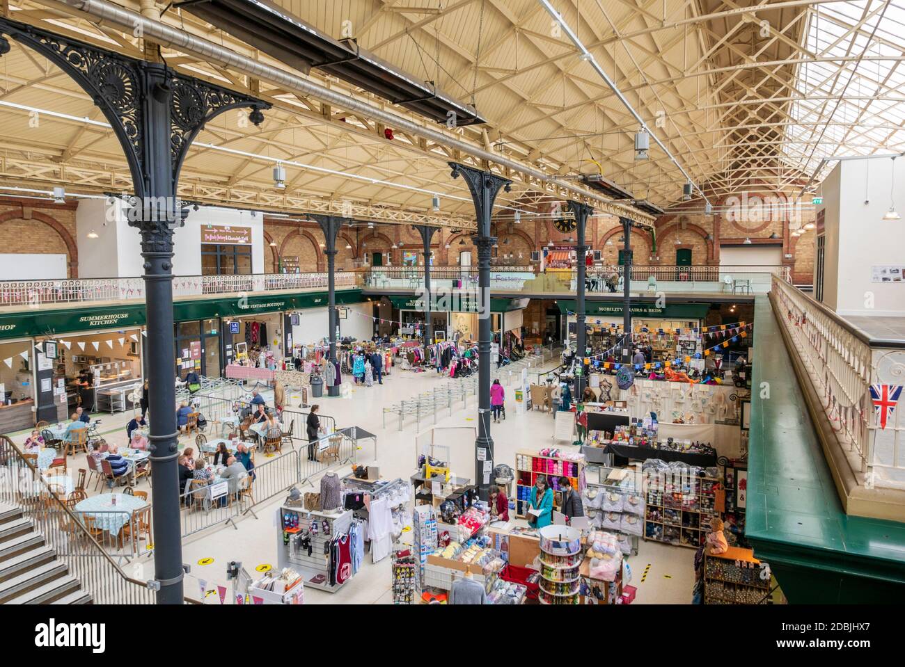Burton on Trent Burton interior of the Market Hall Market Place Burton upon Trent, Staffordshire, England, GB UK Europe Stock Photo