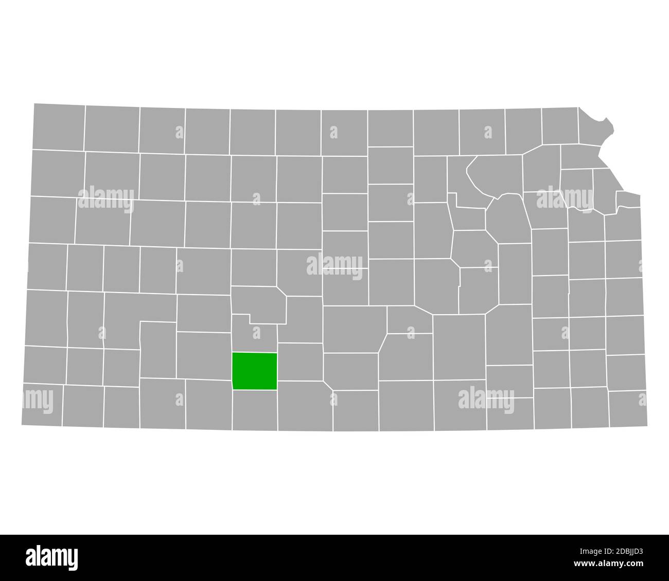 Map of Kiowa in Kansas Stock Photo Alamy