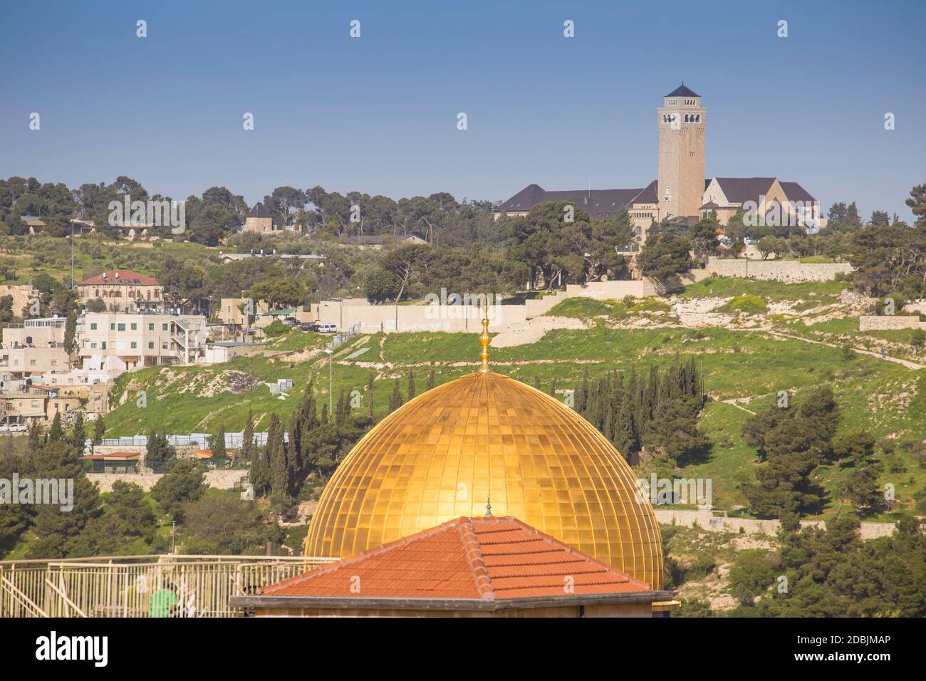 Israel, Jerusalem, View of Dome of the Rock Stock Photo