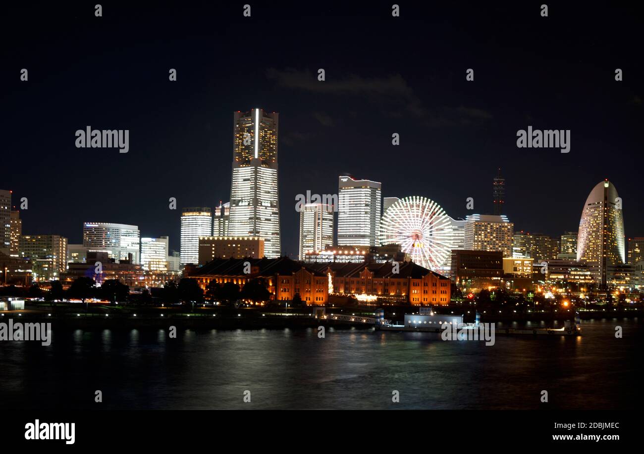 Yokohama night view Stock Photo