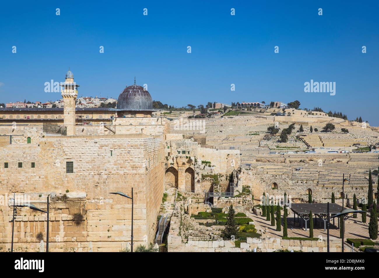 Israel, Jerusalem, Temple Mount, View of Al-Aqsa Mosque Stock Photo