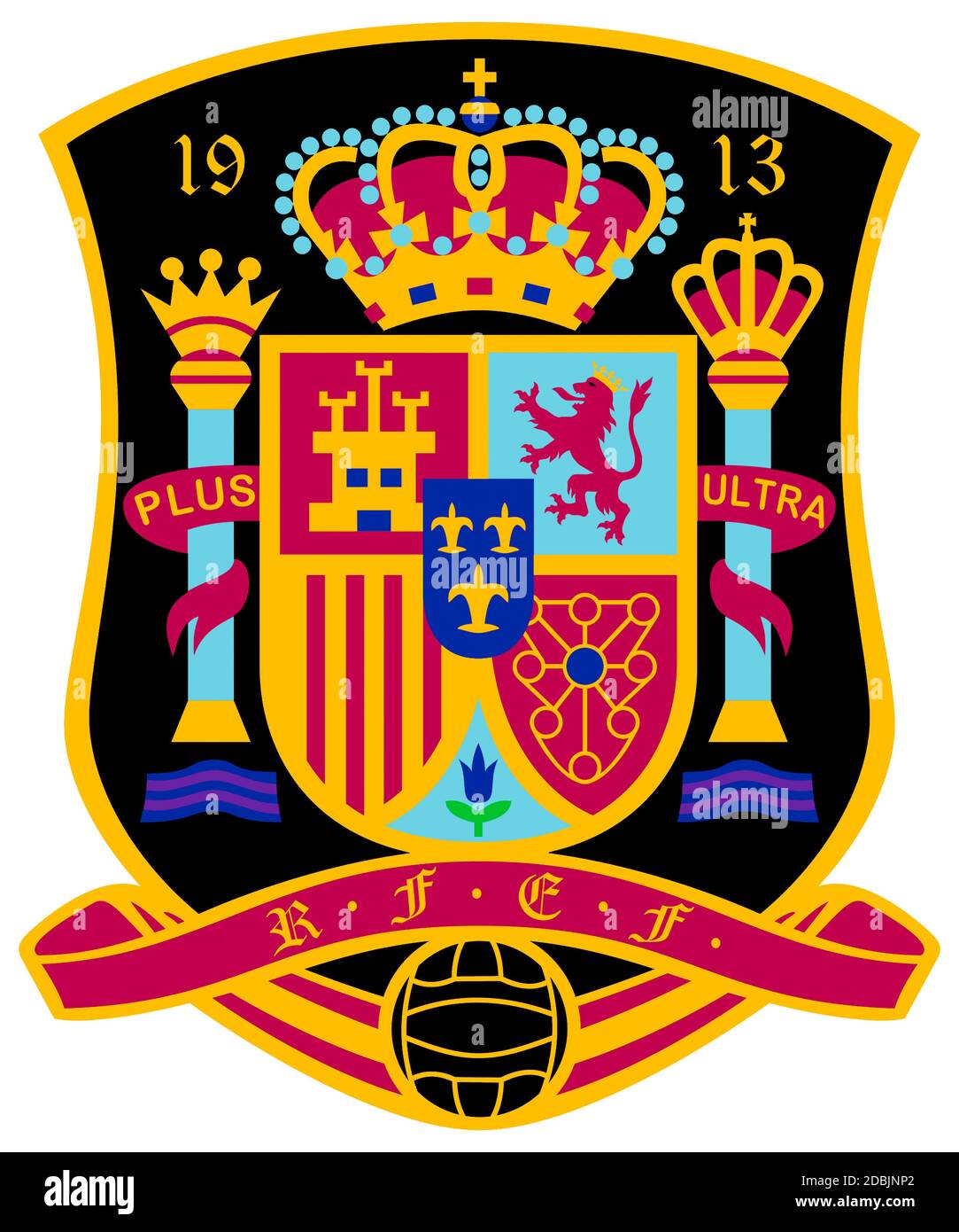 Logo of the Spanish national football team La Seleccion espanola de futbol  - Spain Stock Photo - Alamy