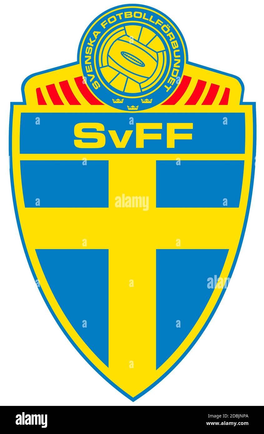 Logo of the Swedish Football Association and the National team. - Sweden. Stock Photo