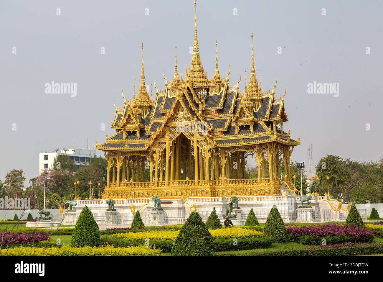 Memorial Crowns of the Auspice in Bangkok, Thailand in a summer day Stock Photo