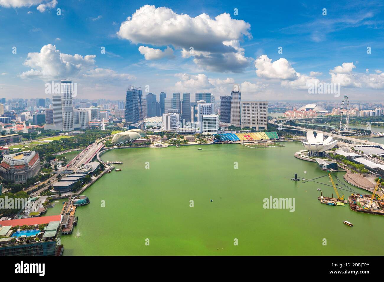 Panoramic aerial view of Singapore in a summer day Stock Photo - Alamy