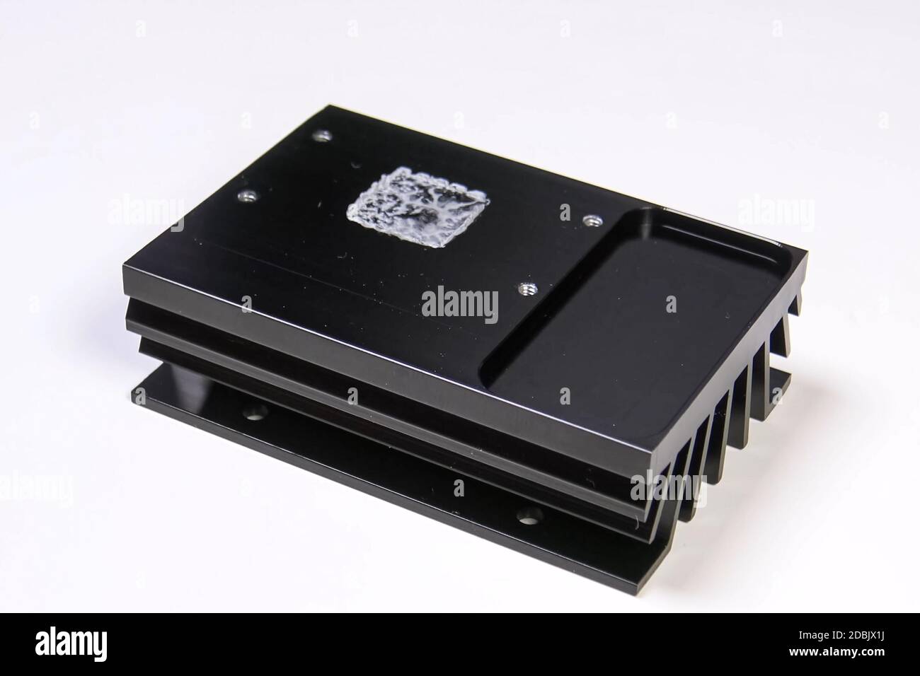 Cooling radiator for the mini computer board. Cooling electronics Stock ...