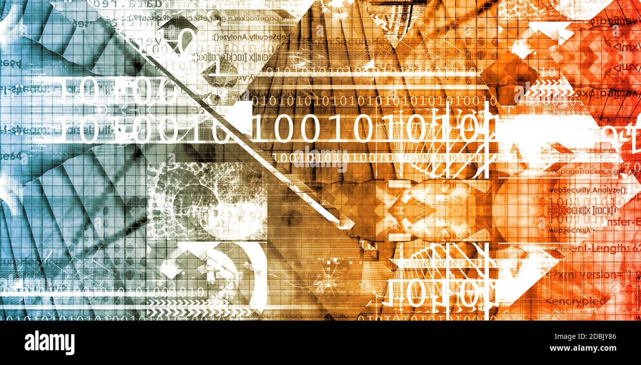 Digital Multimedia Content Delivery Online As Art Stock Photo Alamy