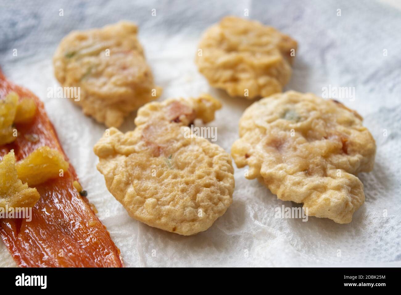 crispy fried fritters made with courgette flowers Stock Photo Alamy