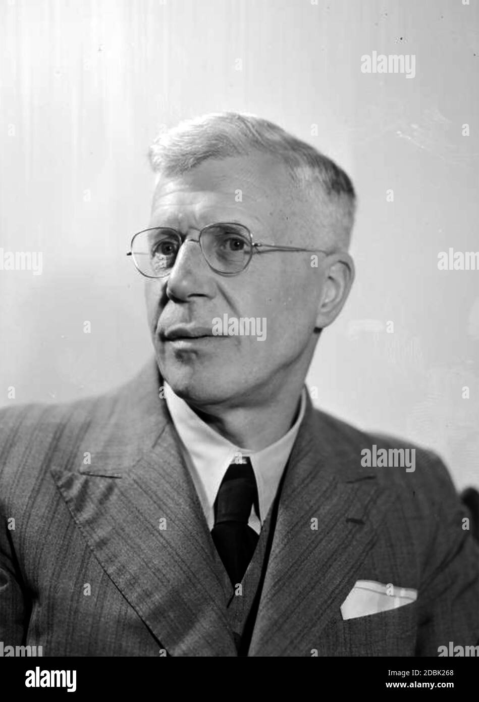 BARNES WALLACE (1887-1979) English scientist, engineer and inventor, best known for his 'bouncing bomb'. Photo about 1945 Stock Photo