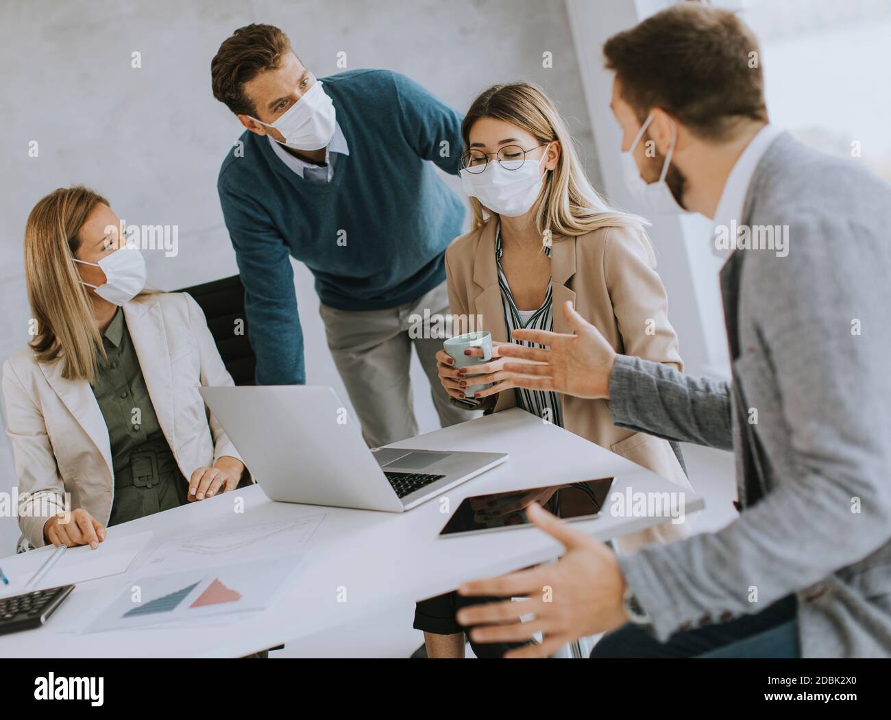 Group of business people have a meeting and working in the office and ...