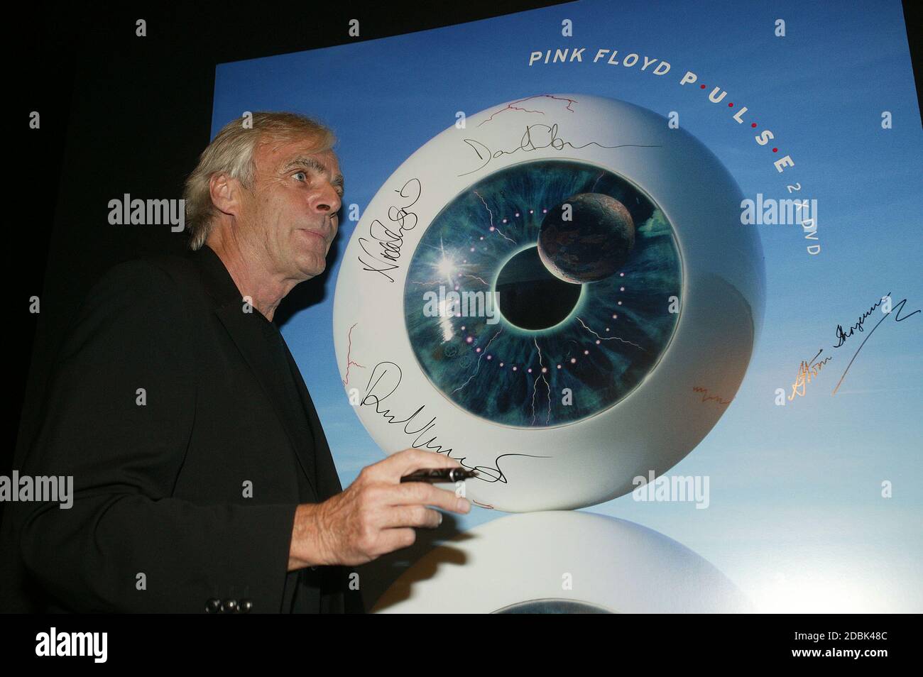 Pink Floyd at the launch of their Pulse DVD at Warner West End London 3rd July 2006 Rick Wright Stock Photo