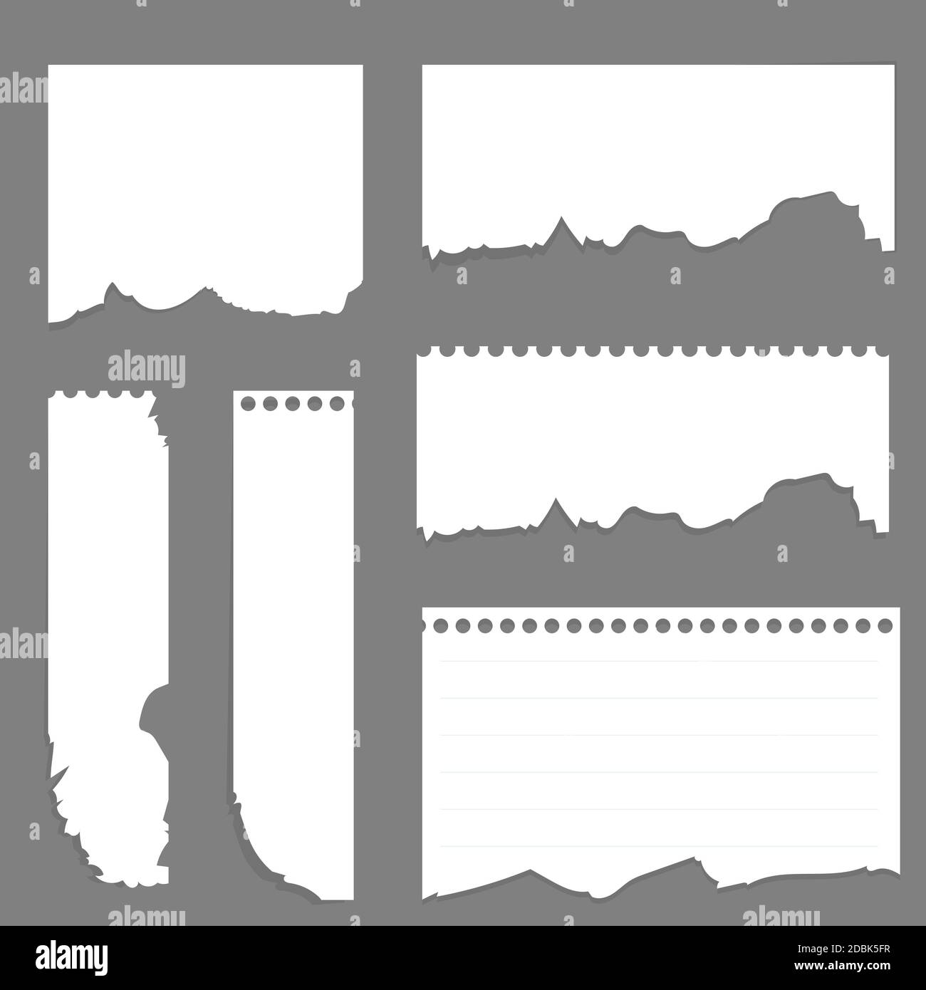 Ripped white paper. Tornlight scrap note paper for notes ...