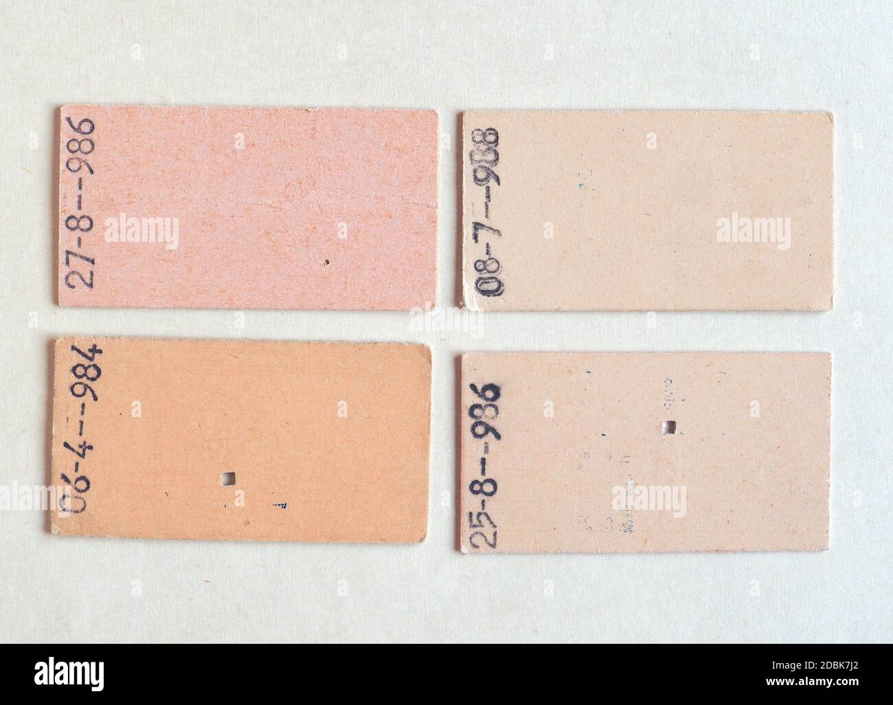 vintage paper train ticket from year 1982 Stock Photo Alamy