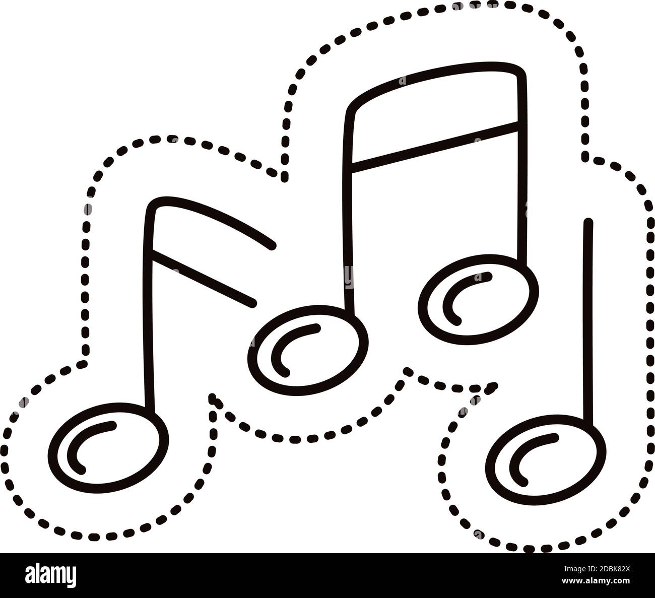 music notes sticker line style icon vector illustration design Stock Vector Image & Art - Alamy for Free Printable Music Note Stencils