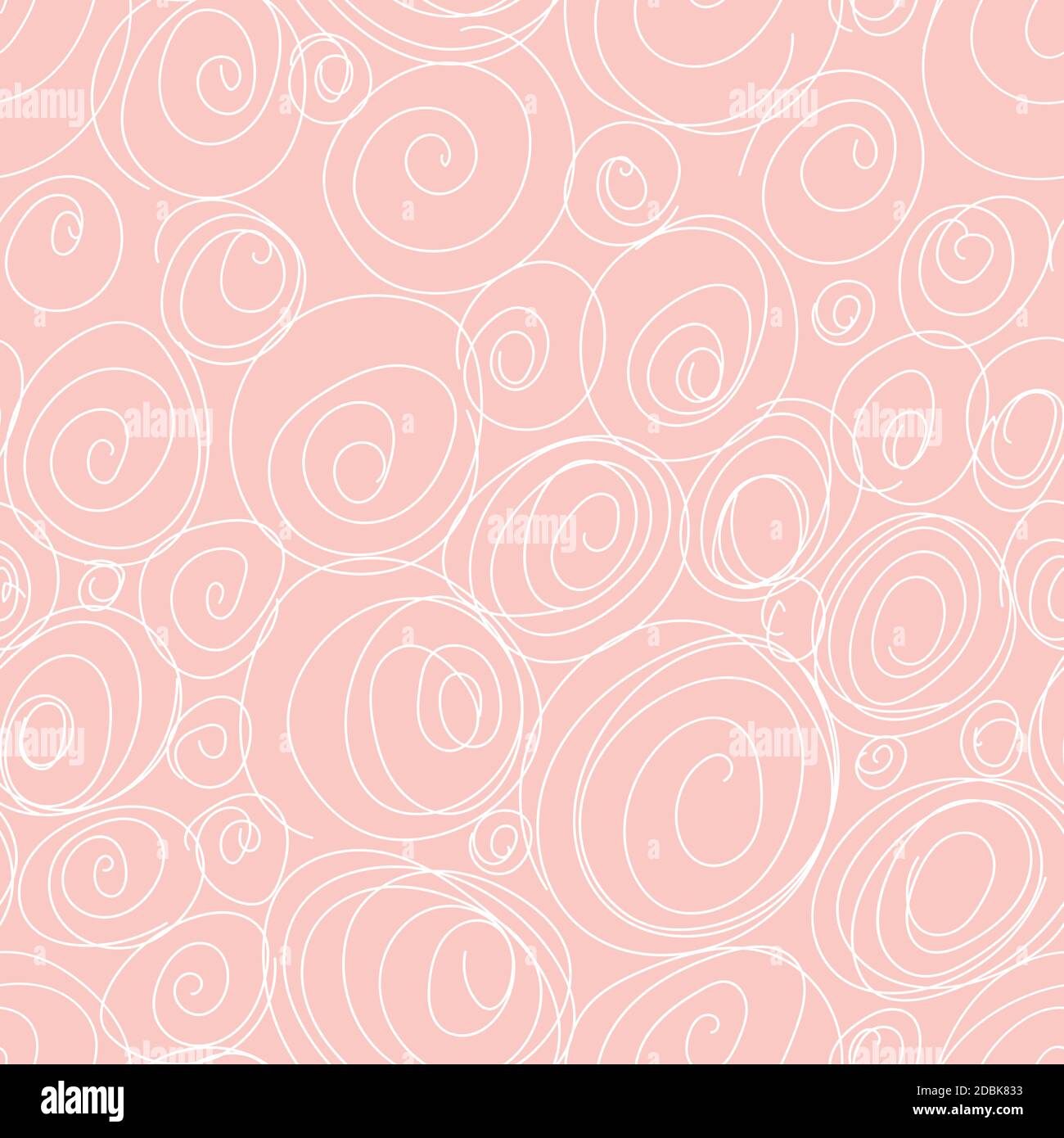 Abstract drawing with hands, curls, circles. Seamless pattern Stock Vector