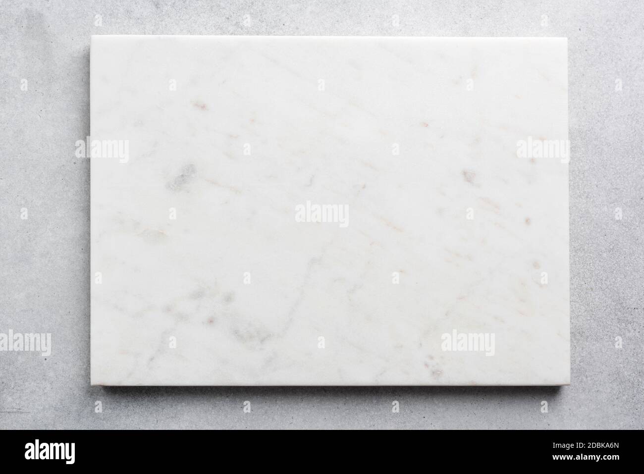 White marble cheeseboard table top view Stock Photo