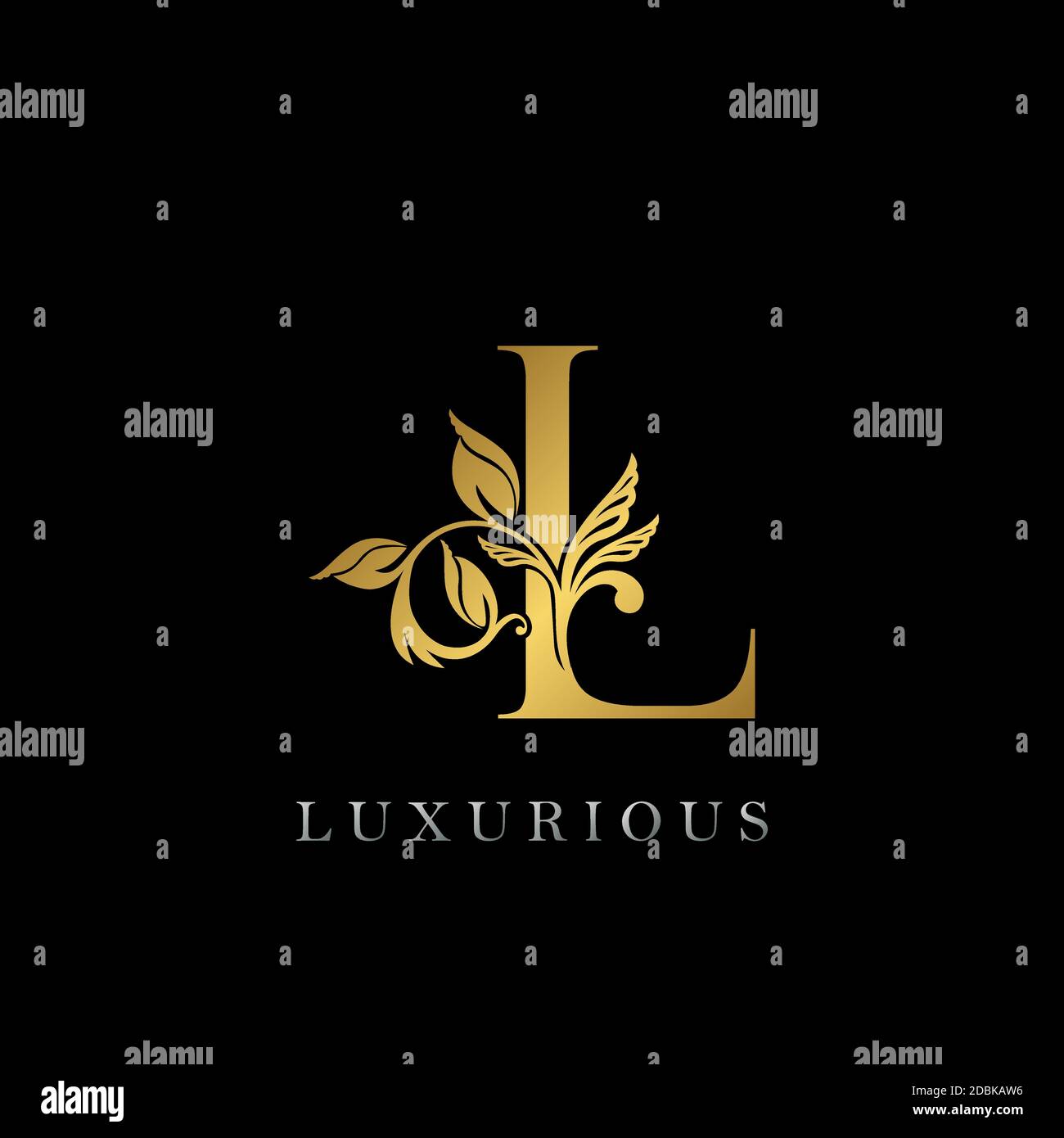 Golden Letter L Luxury Logo Icon, Vintage Design Template Stock Vector ...
