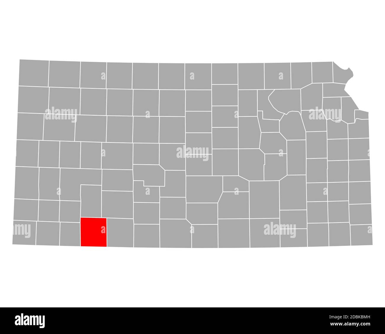 Map of Meade in Kansas Stock Photo Alamy