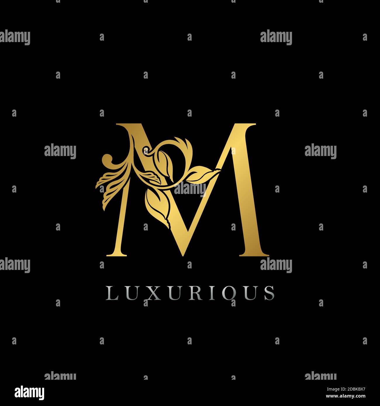 Golden Letter M Luxury Logo Icon, Vintage Design Template Stock Vector ...