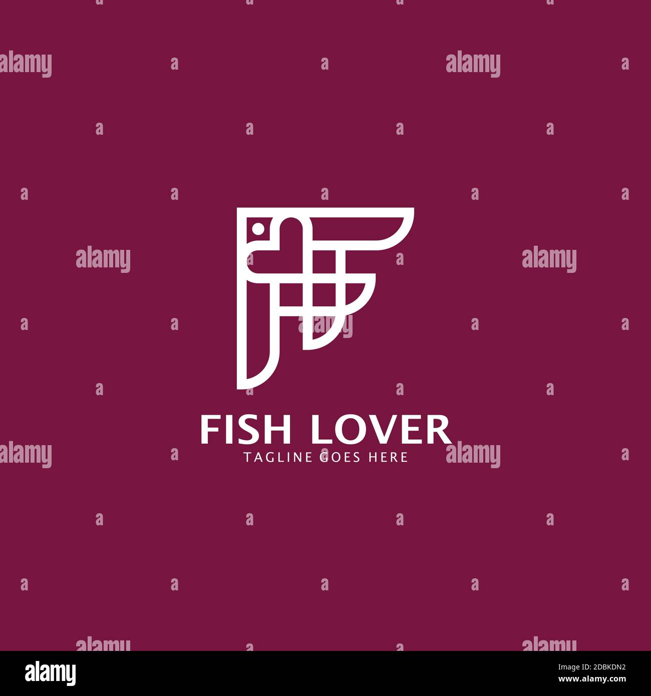 Geometric Line Fish Lover Logo Icon Template Design Stock Vector Image &  Art - Alamy