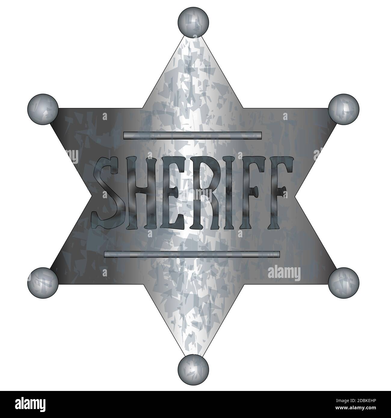 A US wild west sheriff badge. Stock Photo