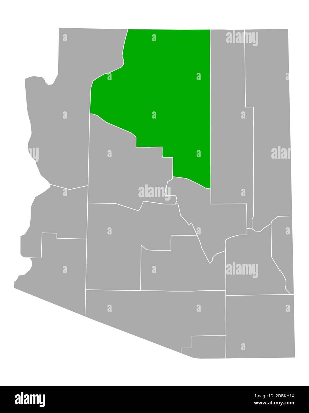 Map of Coconino in Arizona Stock Photo Alamy