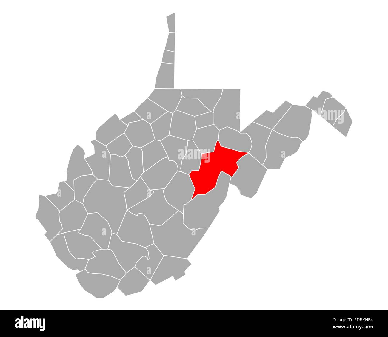 Map of Randolph in West Virginia Stock Photo Alamy