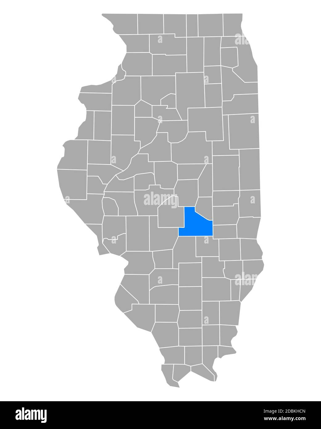 Map of Shelby in Illinois Stock Photo Alamy