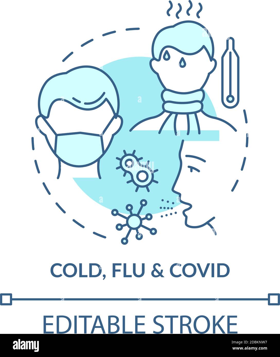 Cold, flu and covid concept icon Stock Vector Image & Art - Alamy