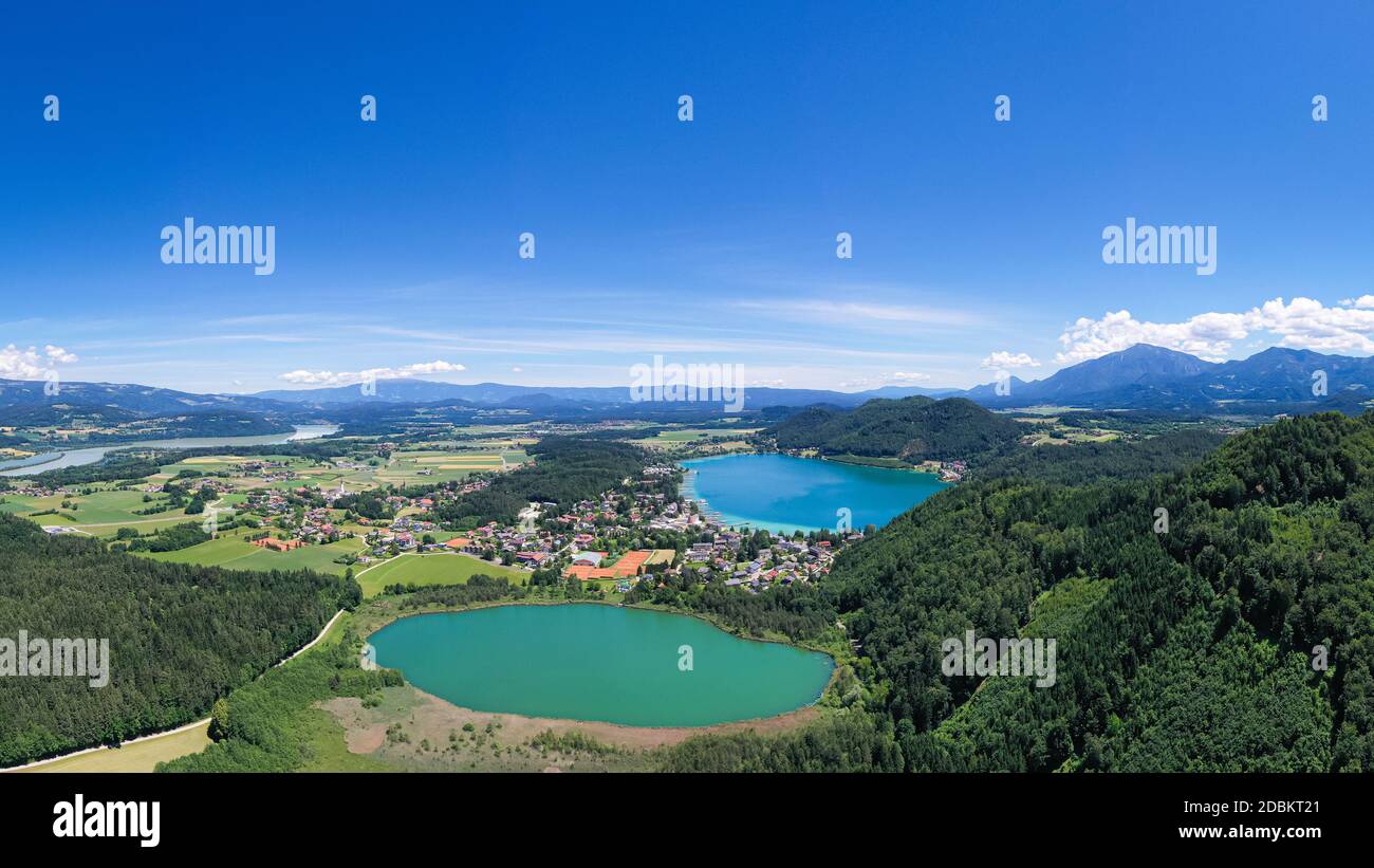 Klopeiner See, Klopein, Seelach and Kleinsee lake in Carinthia, Austria Stock Photo