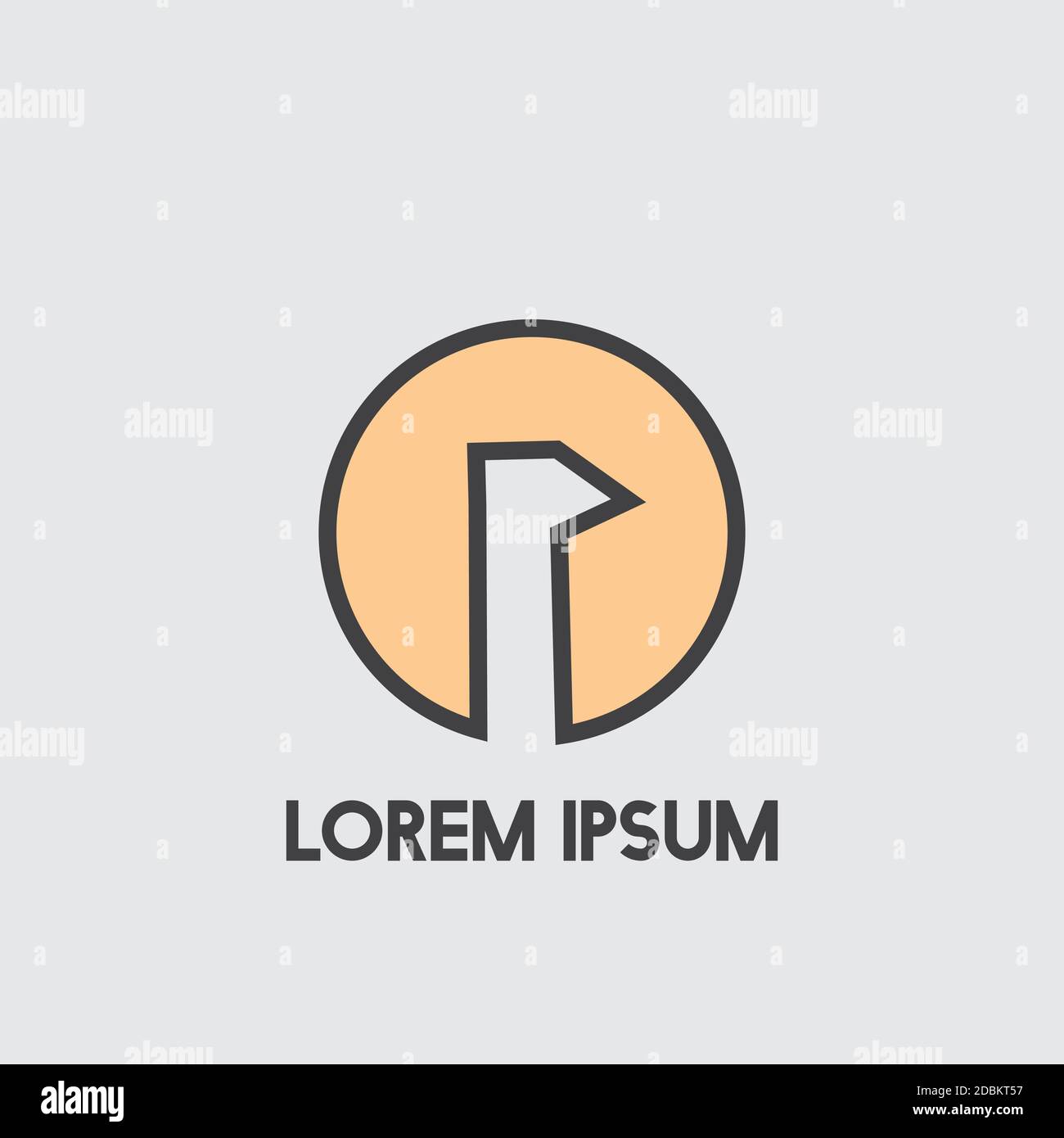 I Negative Space Initial Logo Concept Circle Icon Vector Template Stock ...