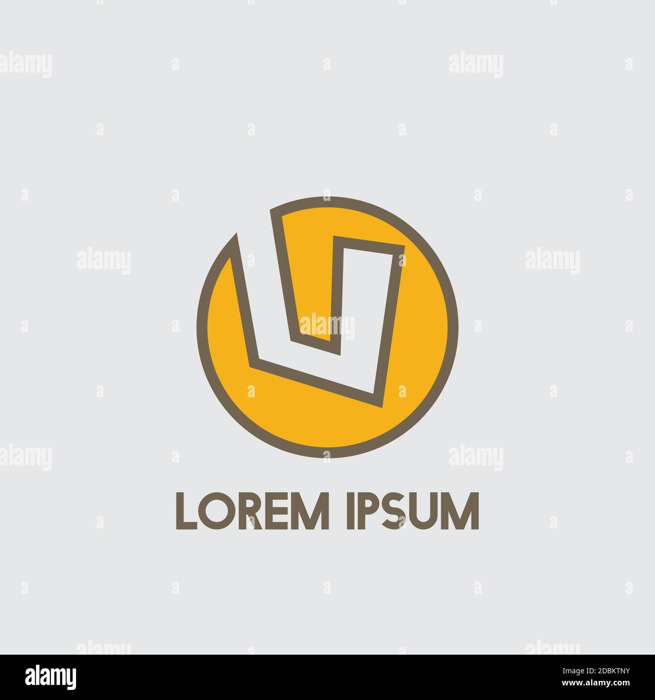 U Negative Space Initial Logo Concept Circle Icon Vector Template Stock Vector Image Art Alamy