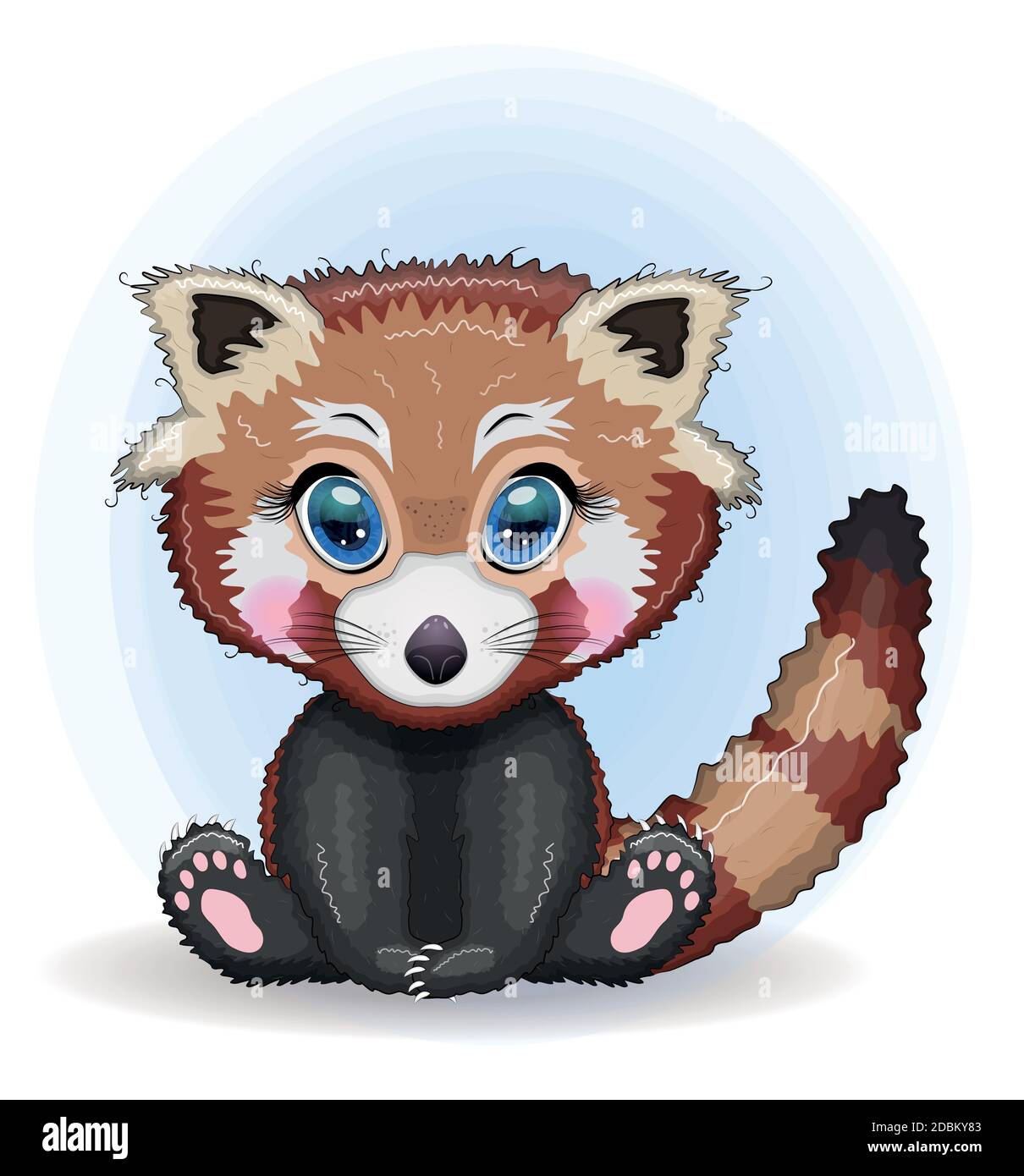 Red Panda Cute Character With Beautiful Eyes Bright Childish Style Rare Animals Red Book Cat Bear Stock Vector Image Art Alamy