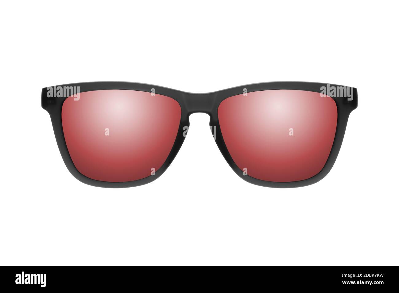 Sunglasses with red lenses isolated on white background Stock Photo Alamy