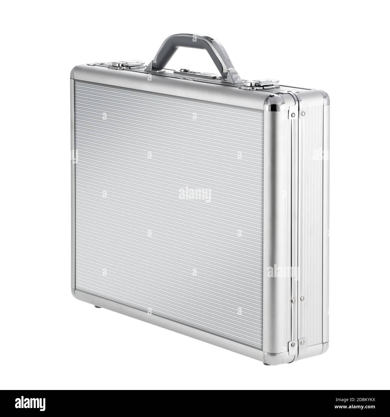 Metal Briefcase Isolated on a White Background Stock Photo Alamy