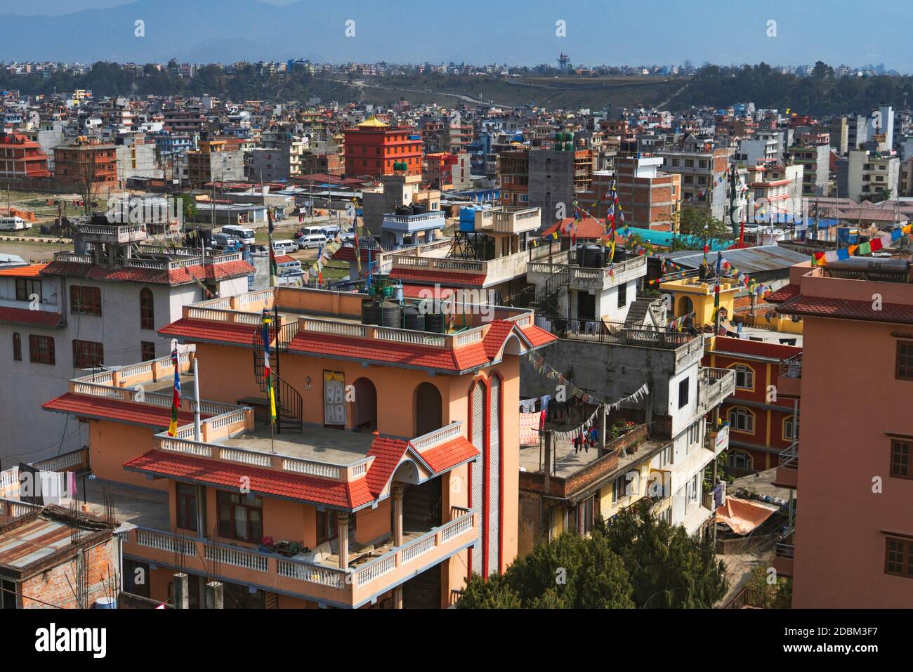 Colorful city houses, Kathmandu, Nepal Stock Photo Alamy