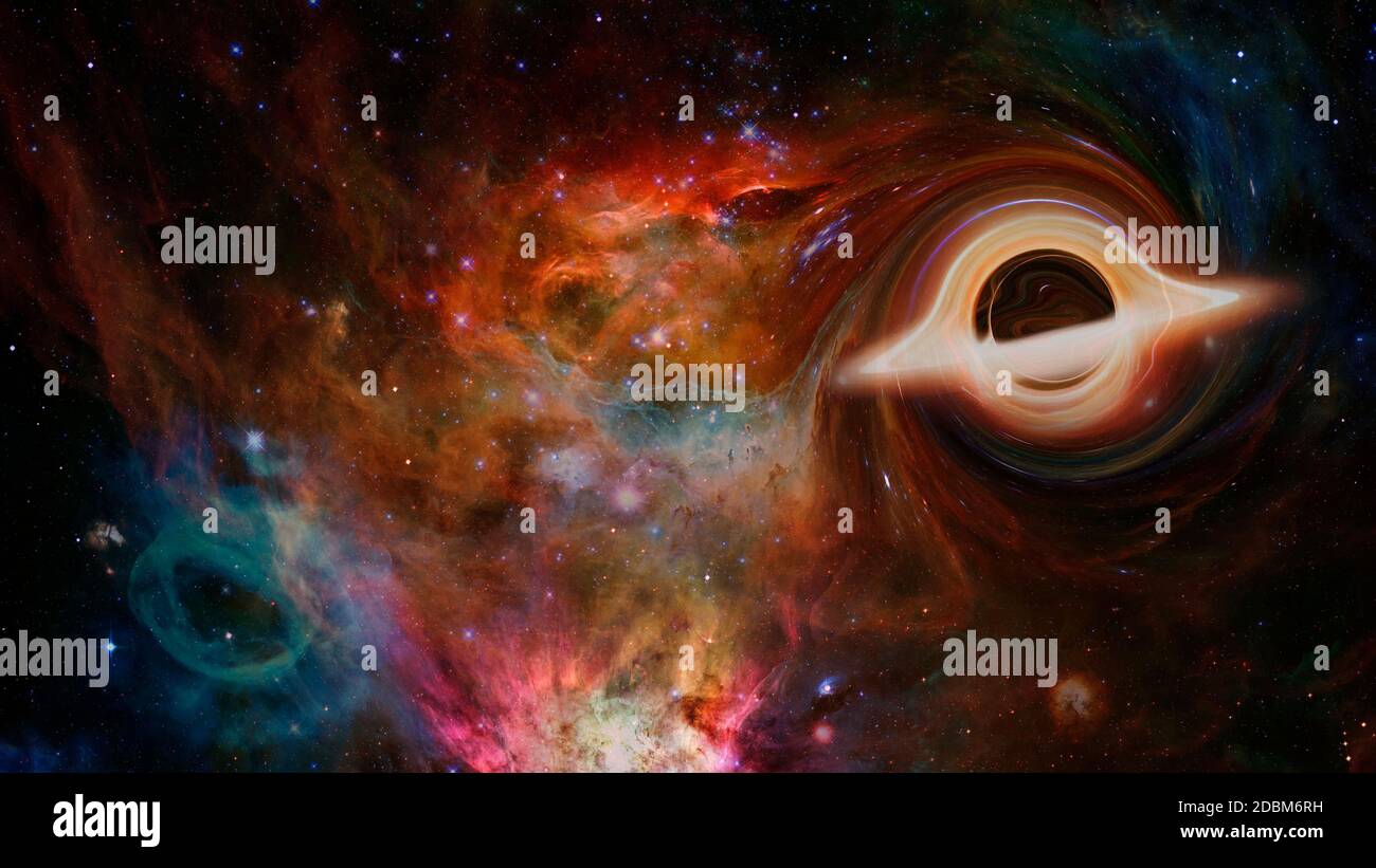 Supermassive black hole in the universe. Elements of this image ...