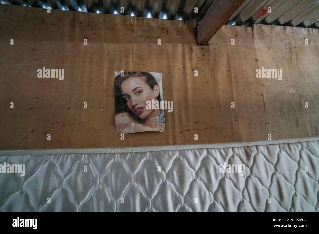 Migrant home pin up. Cameron Highlands. Malaysia. Stock Photo