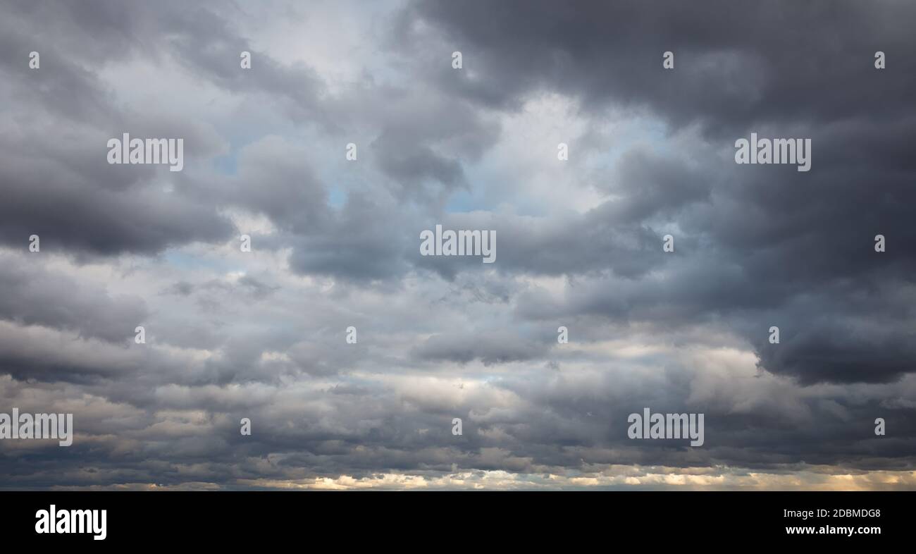 Natural background: dark stormy sky Stock Photo - Alamy