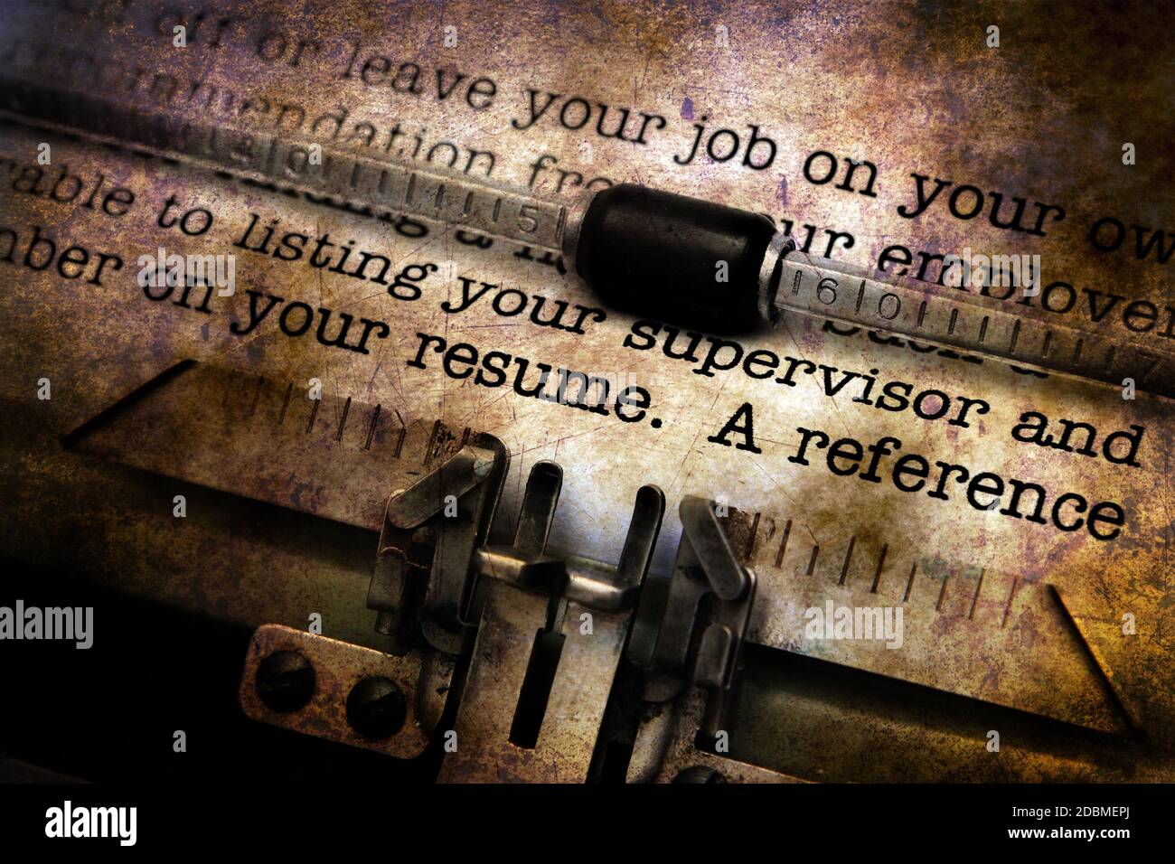 Job offer letter on vintage typewriter Stock Photo Alamy
