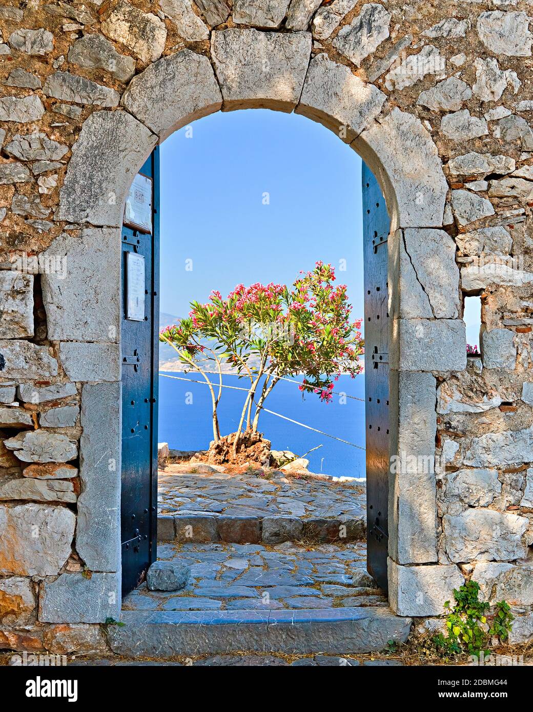 Gate in Palamidi fortress in Nafplio, Greece Stock Photo