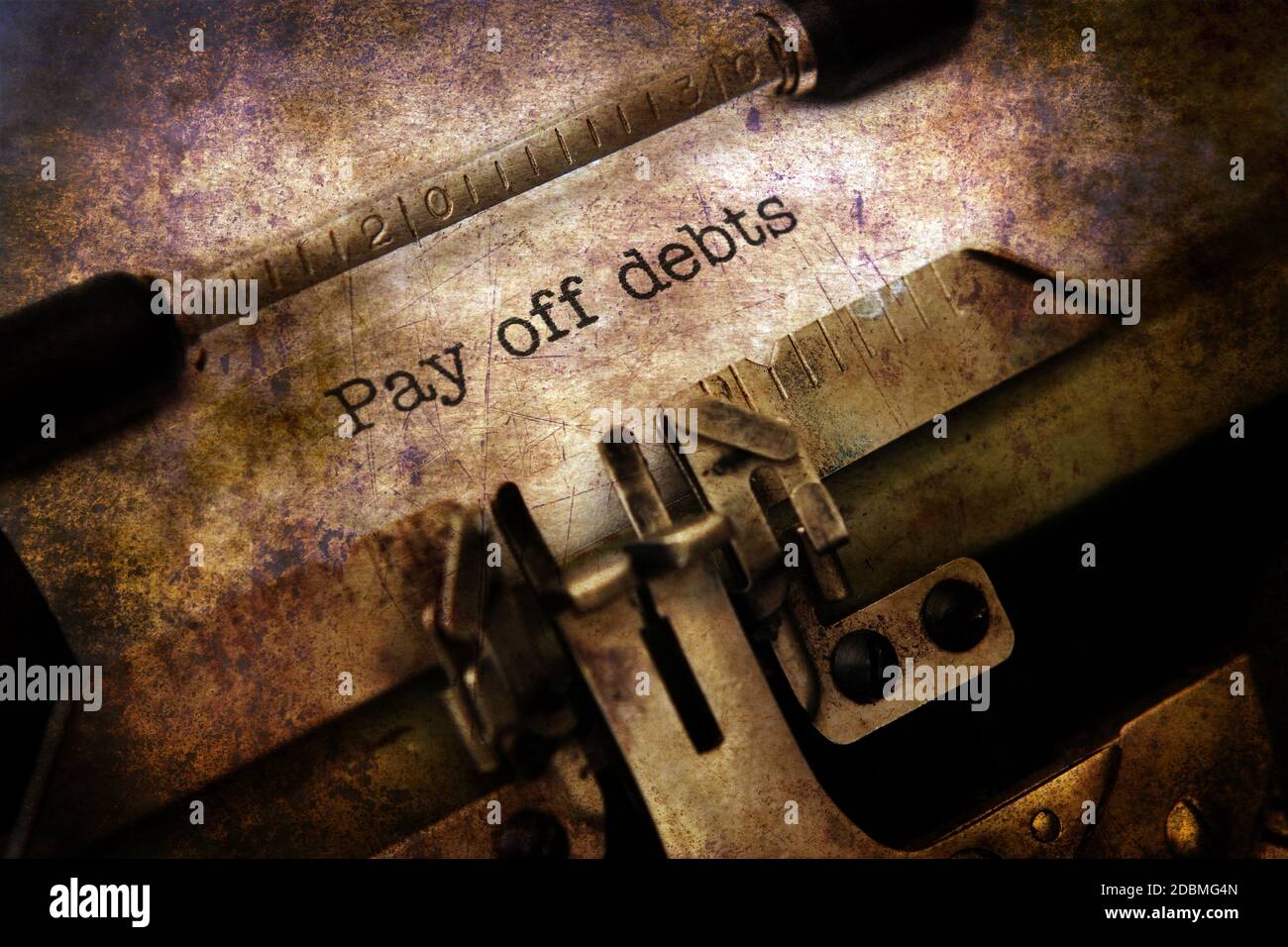 Pay off debt grunge concept Stock Photo