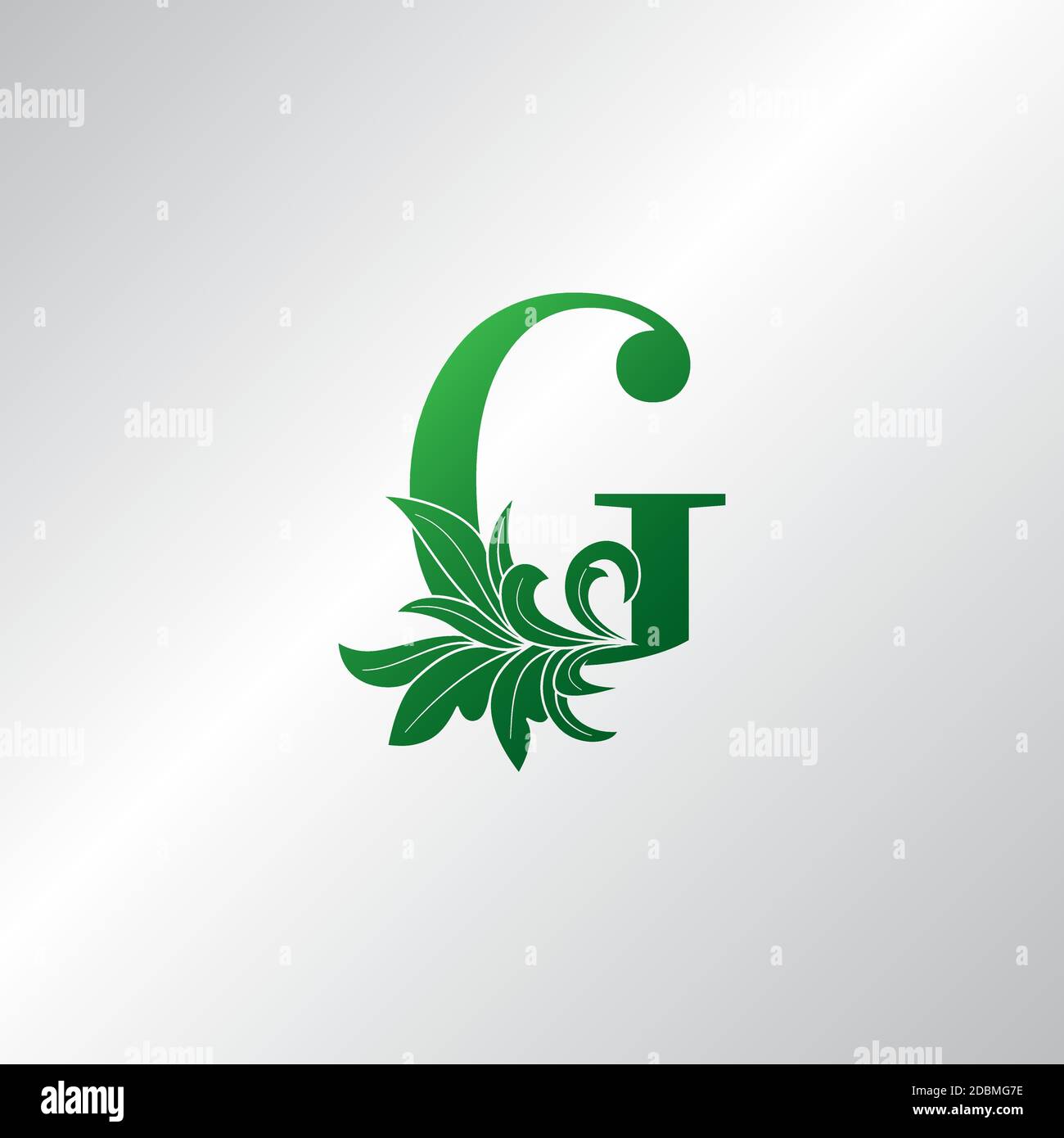 Letter G Monogram Nature Green Leaves Logo Icon Vector Design Concept ...