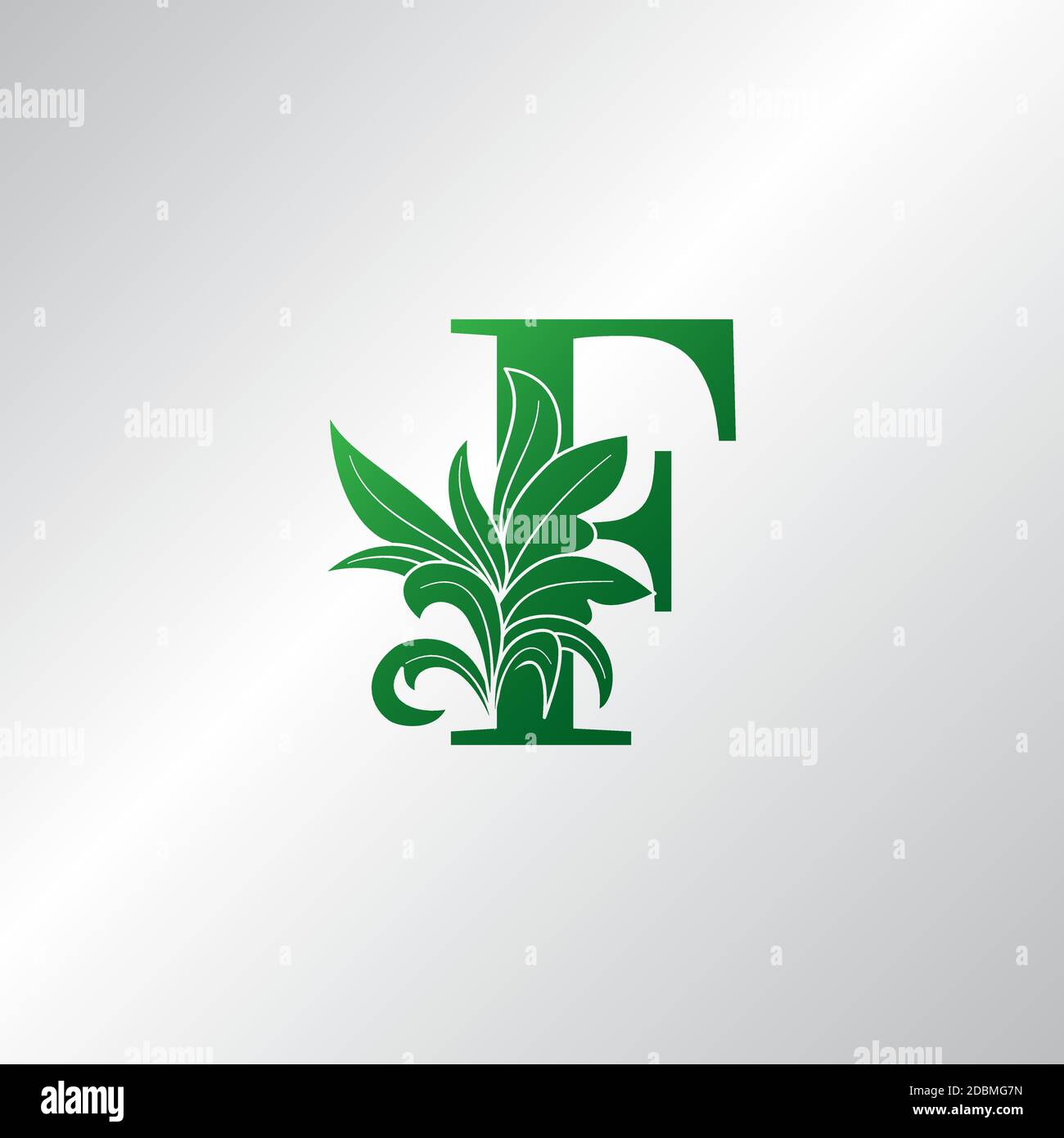 Letter F Monogram Nature Green Leaves Logo Icon Vector Design Concept ...